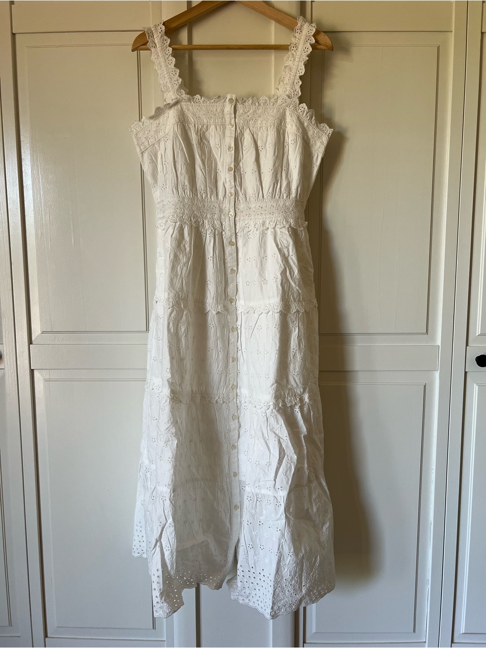 Gap x DOEN White Eyelet Midi Dress - Picture 2 of 4